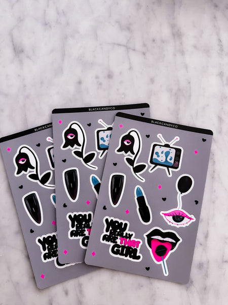 Dark, Yet Sweet Sticker Sheet